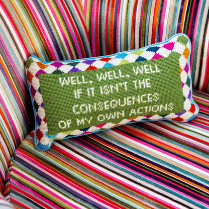 Well Well Well Needlepoint Pillow, view 2