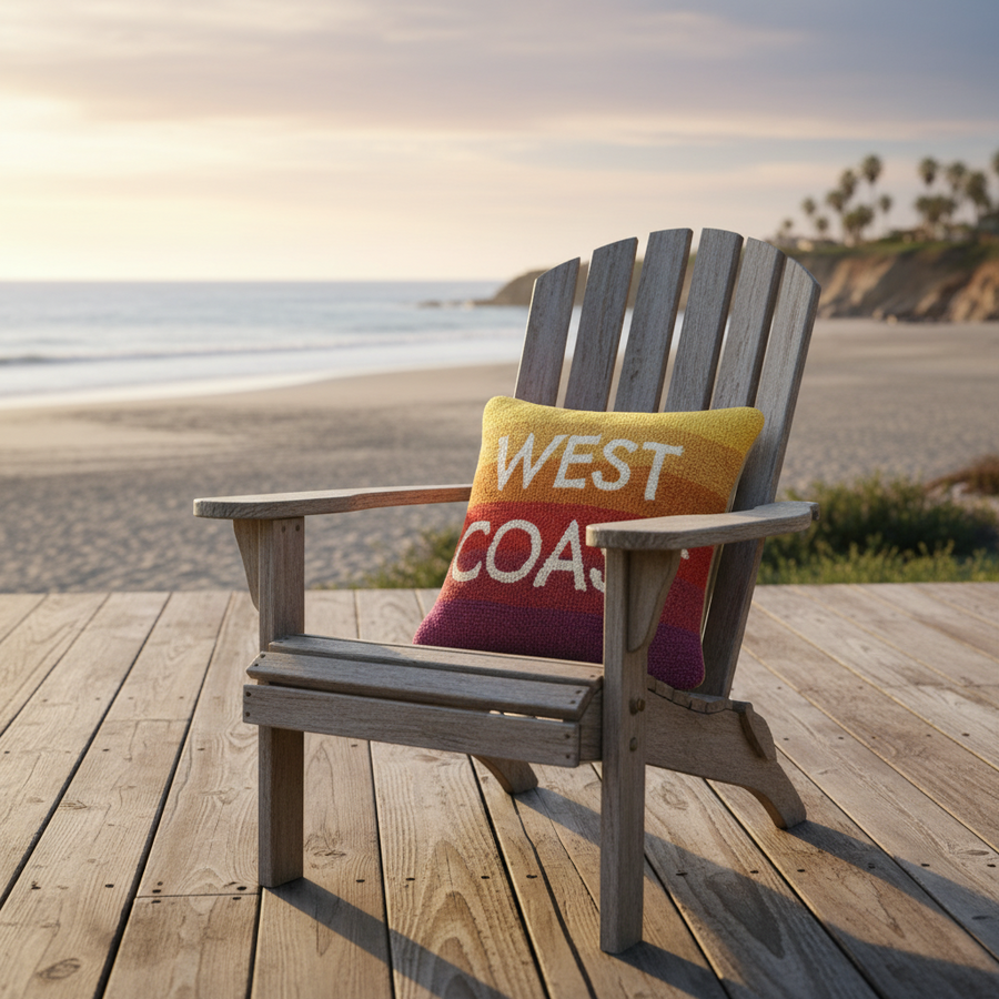 West Coast Hook Pillow, view 2, styled