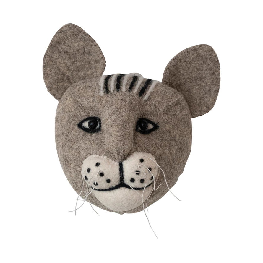 Wool Felt Animal Head Wall Decor