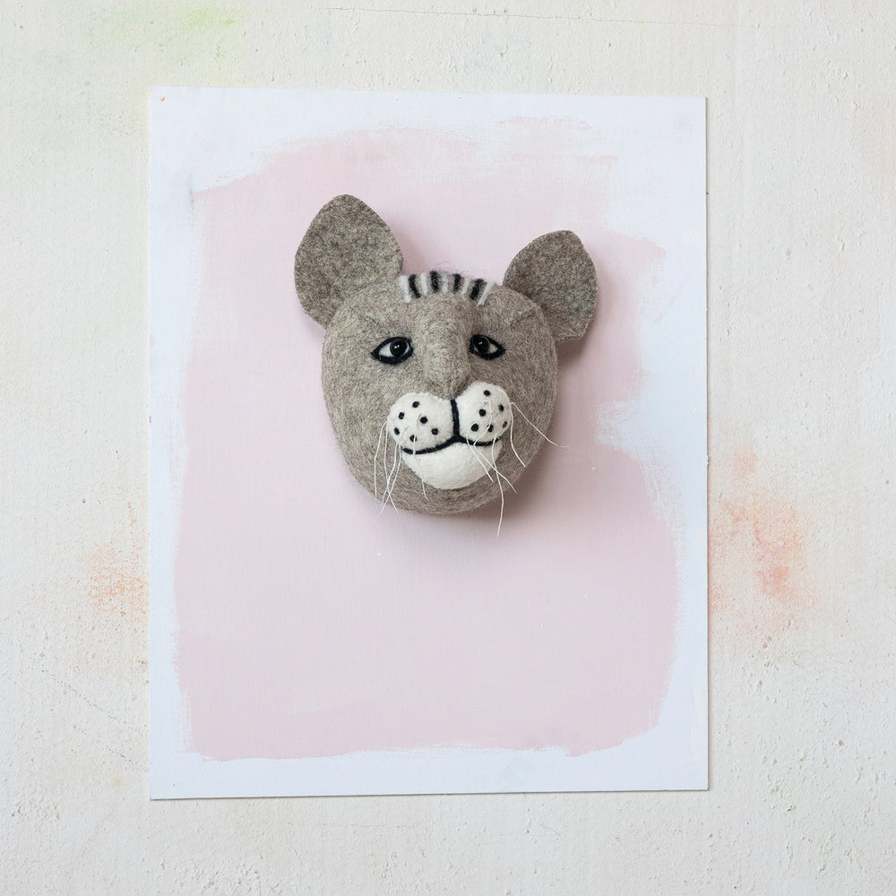 Wool Felt Animal Head Wall Decor