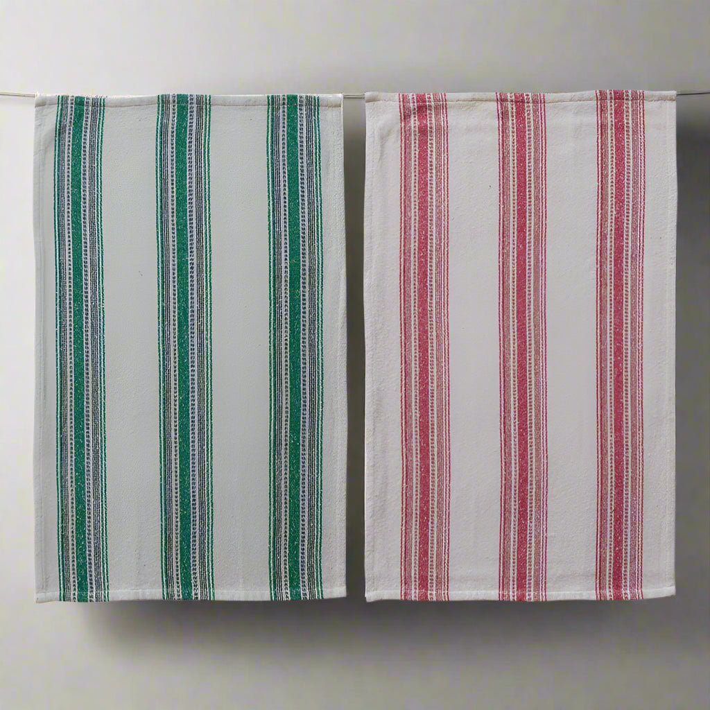 Striped Cotton Flour Sack Tea Towel