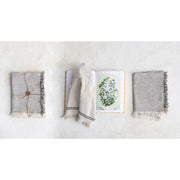 Cotton Tea Towels w/ Stripes & Fringe, Set/ 2