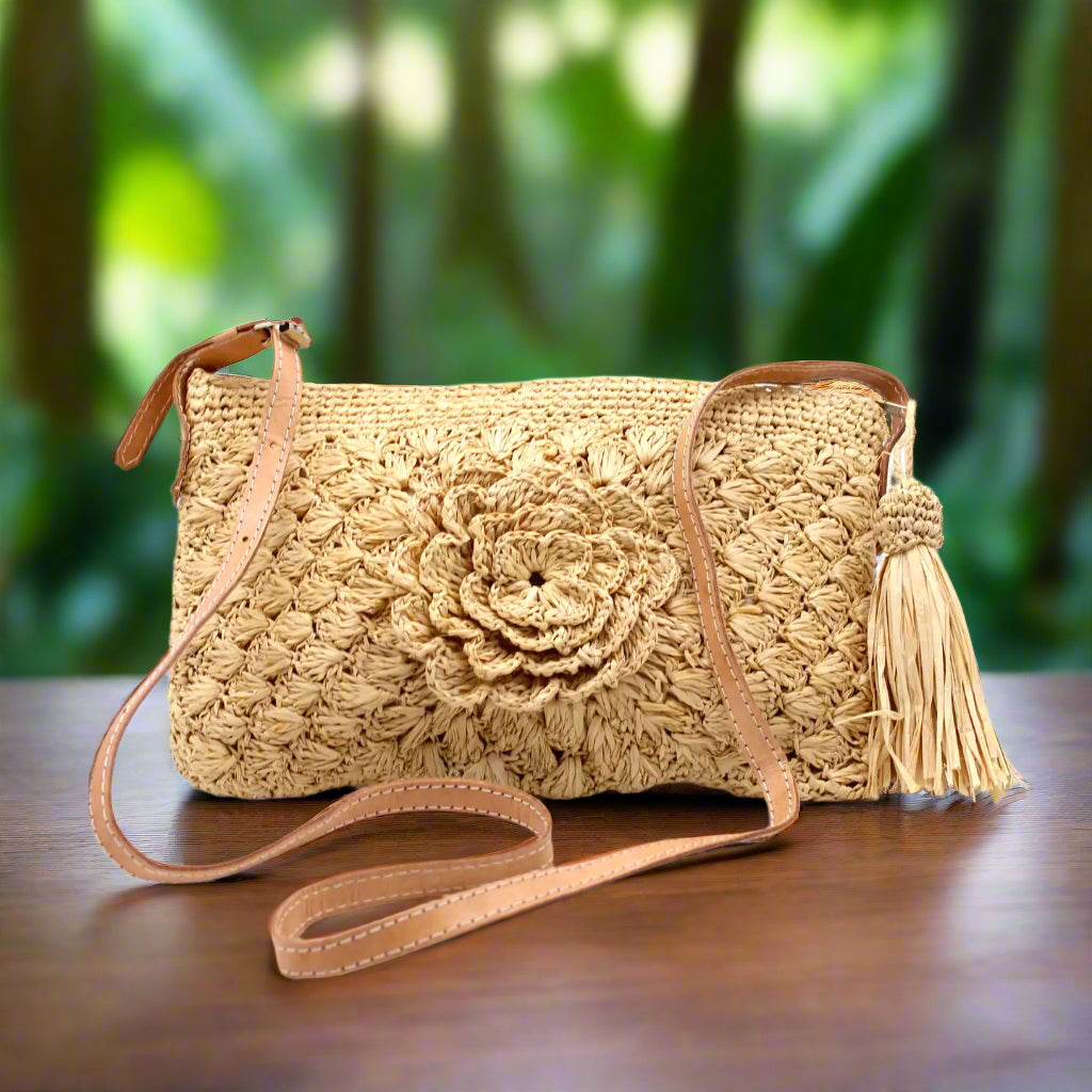 Zaza Flower Crochet Crossbody Bag