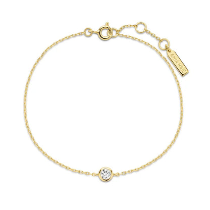 Gold Just You Solitaire Bracelet, view 3