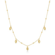 Gold Leaf Station Necklace