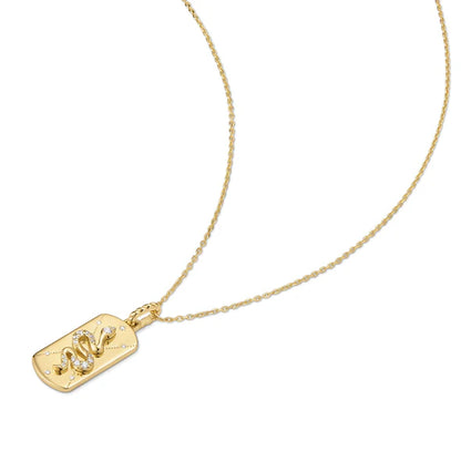 Zoom Gold Serpent Necklace, view 3