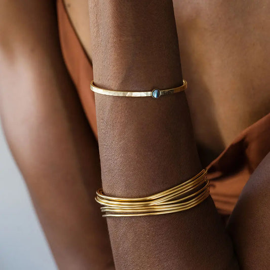 Round Stone Cuffs