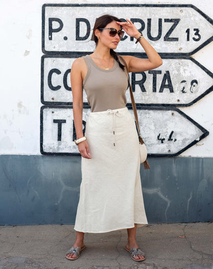 Aix Linen Maxi Skirt, view 2