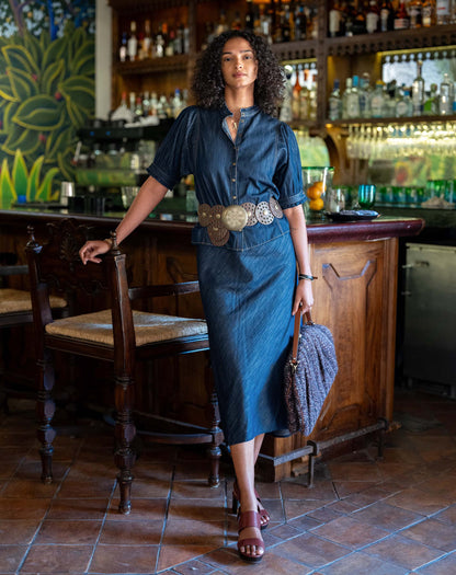 Aix Maxi Skirt - Night Rain, view 5