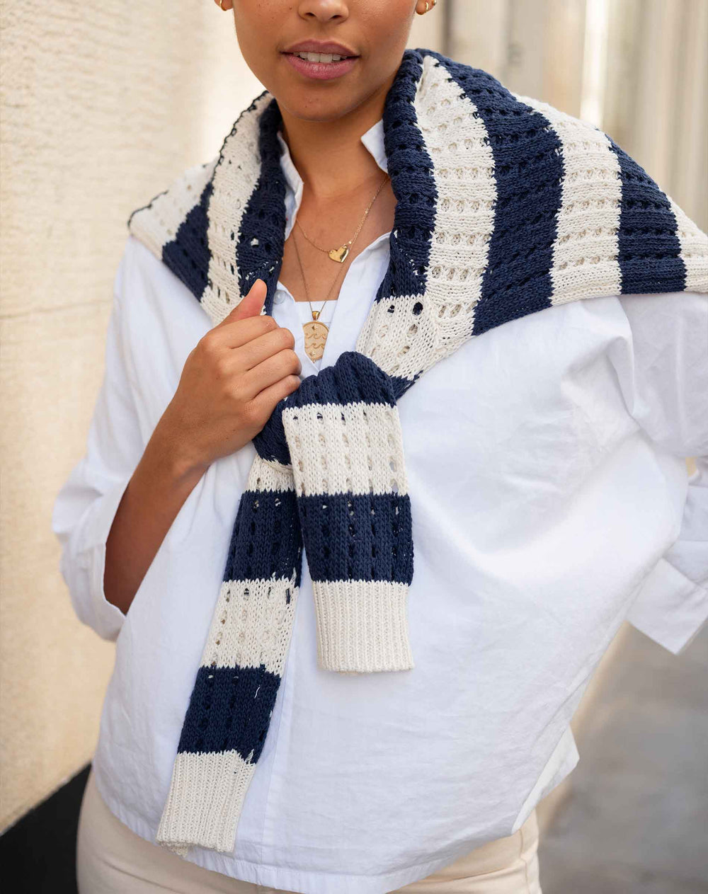 Amalfi Cotton Crochet Sweater