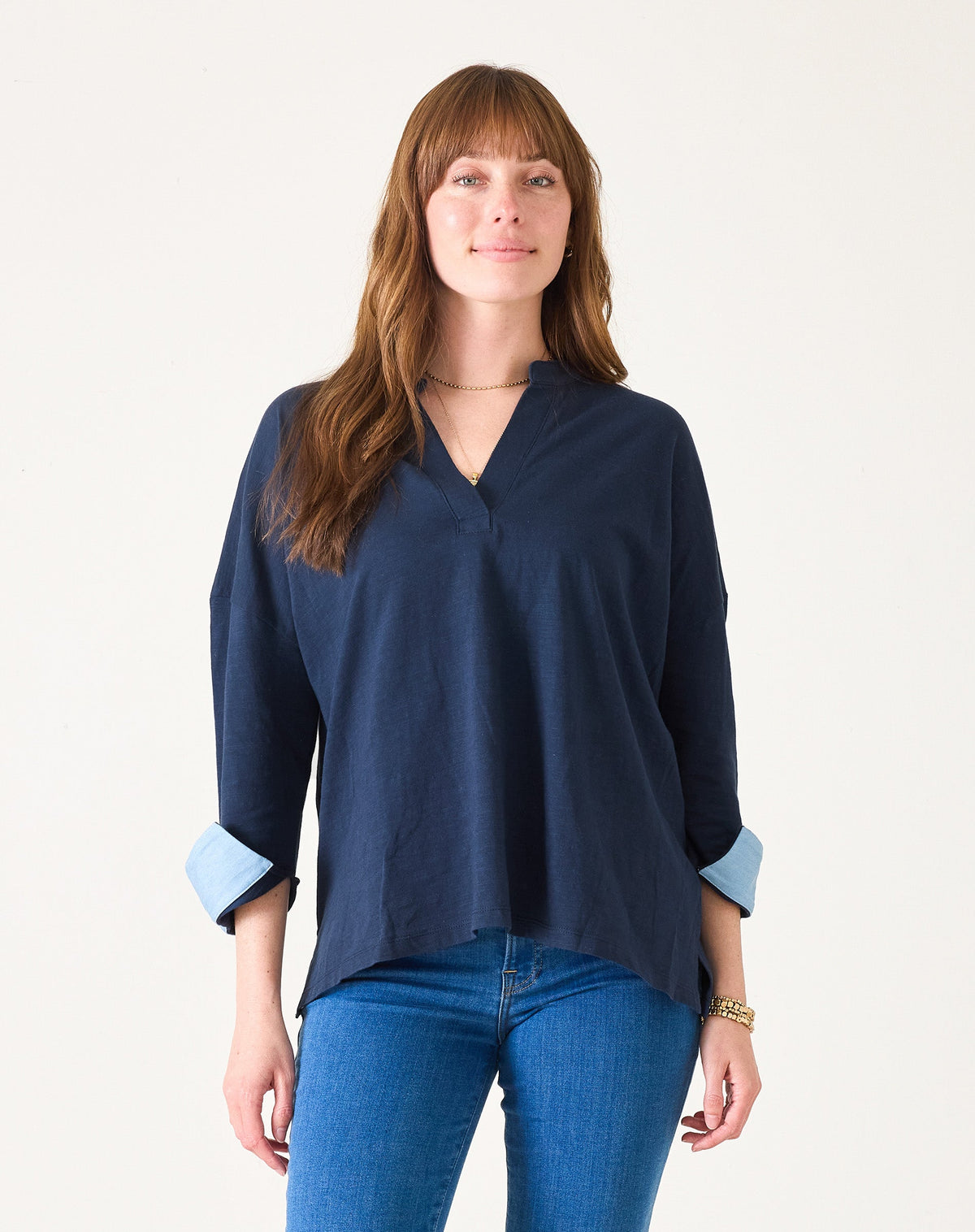 Amelia Long Sleeve Cuff Tee, view 6