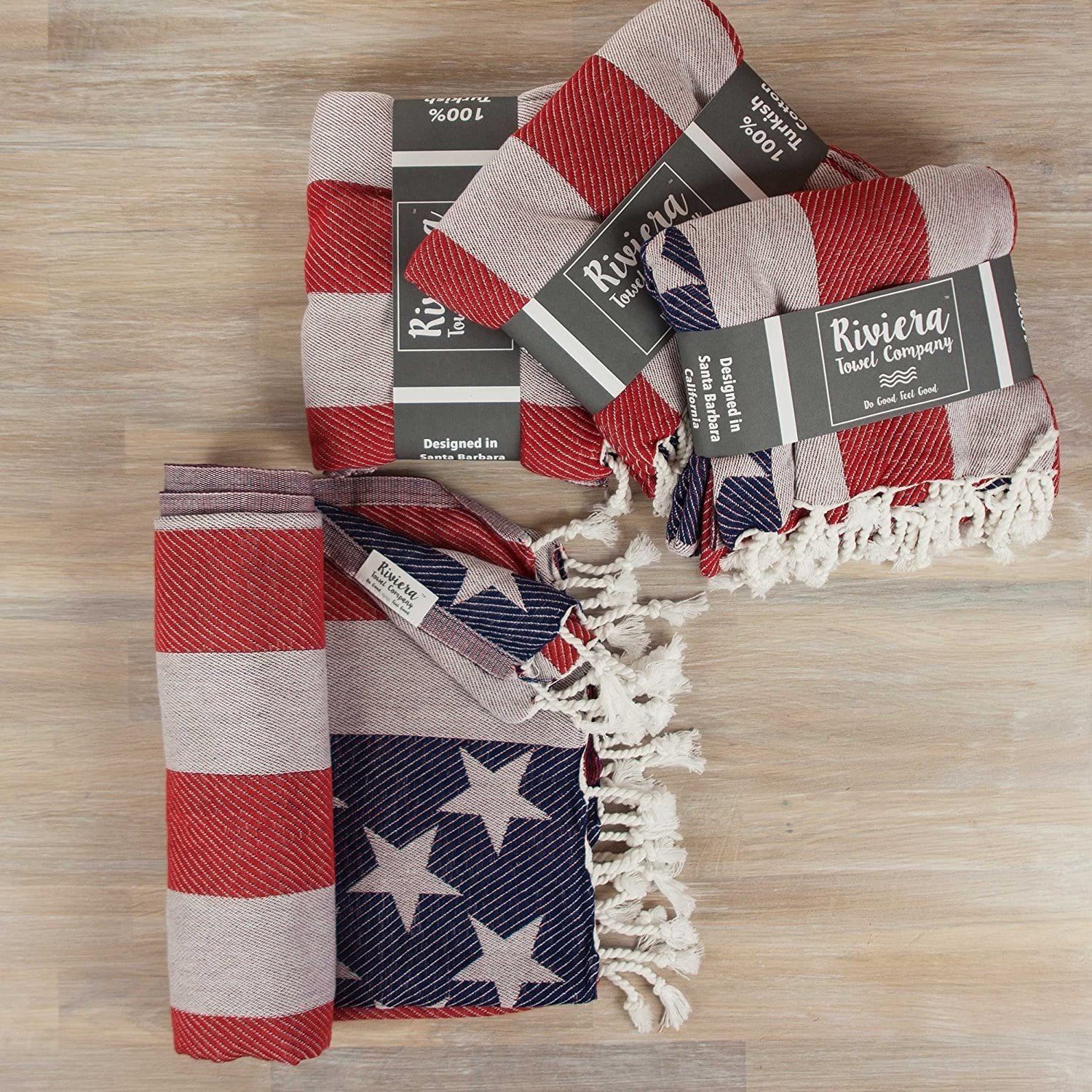 American Flag Towel - The Riviera Towel Company