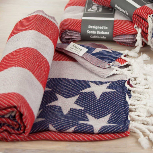 American Flag Towel - The Riviera Towel Company