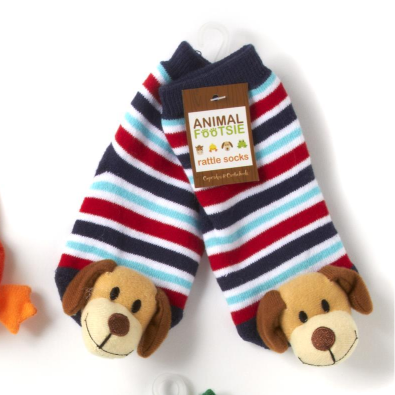 Animal Footsie Rattle Socks, view 3
