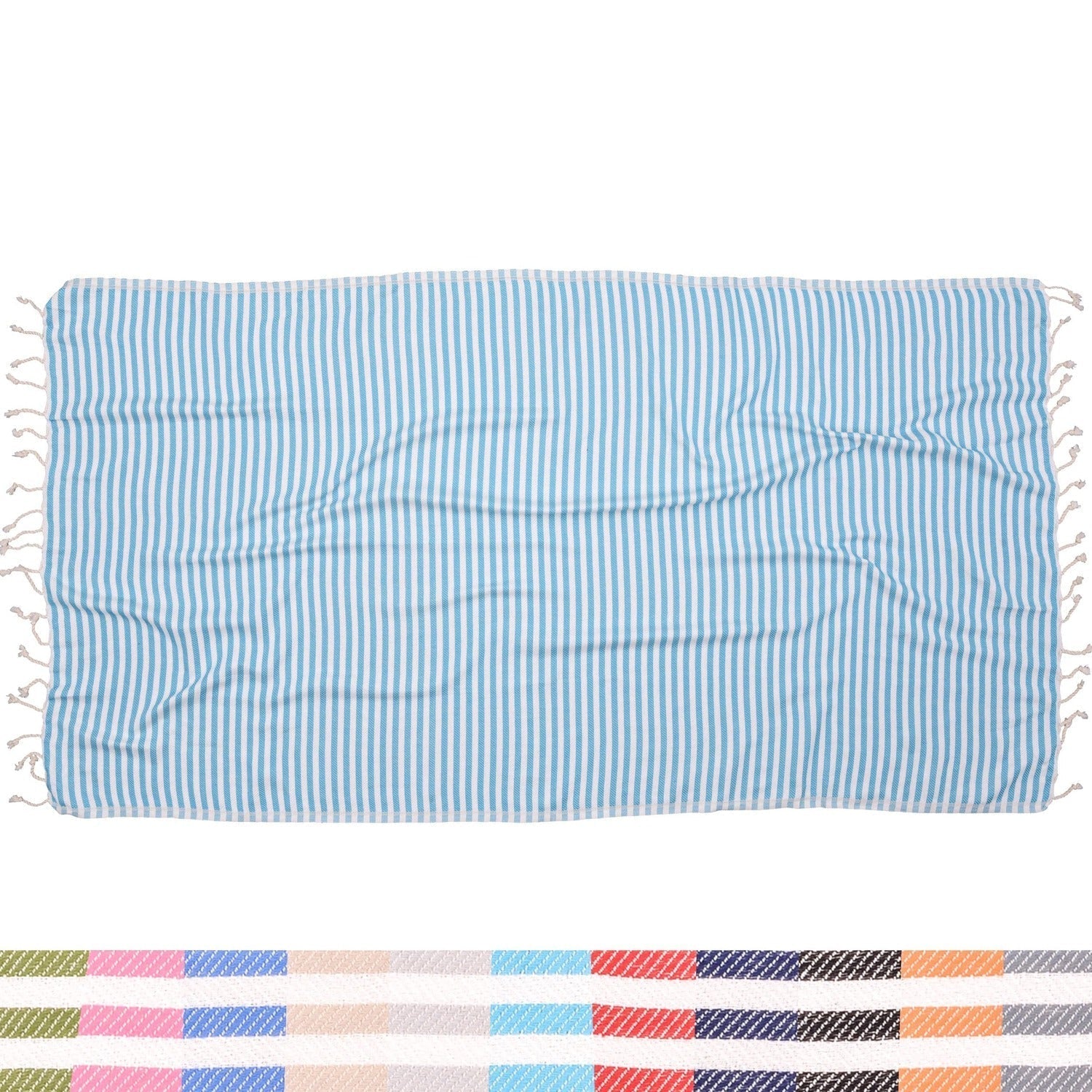 Antibes Striped Blanket - The Riviera Towel Company