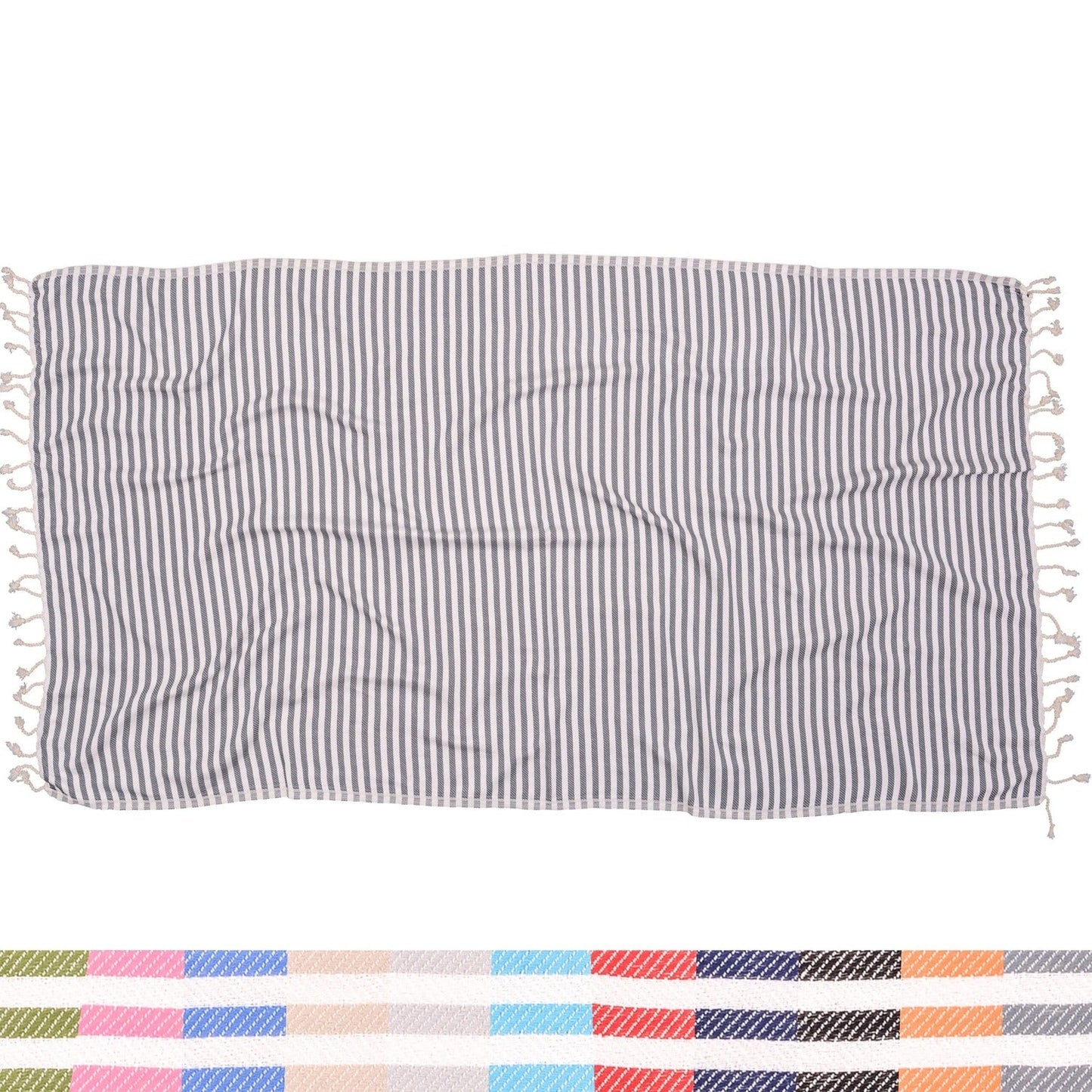 Antibes Striped Blanket - The Riviera Towel Company