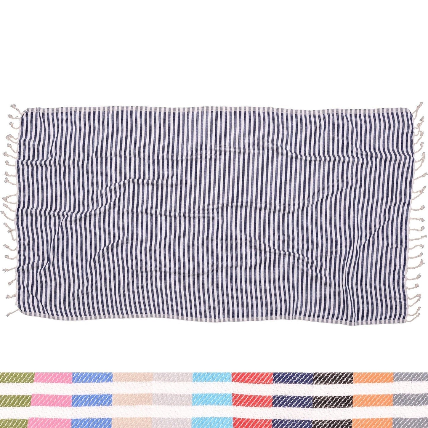 Antibes Striped Blanket - The Riviera Towel Company