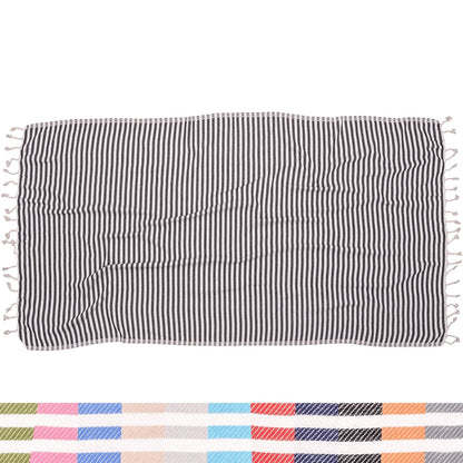 Antibes Striped Blanket - The Riviera Towel Company