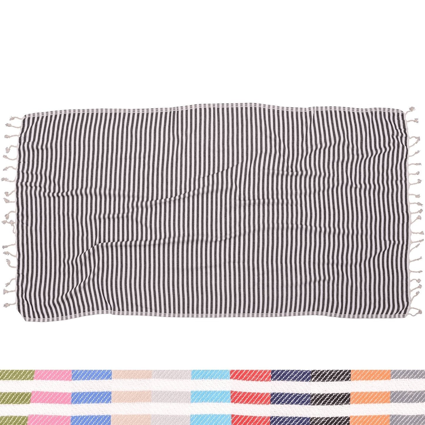 Antibes Striped Blanket - The Riviera Towel Company