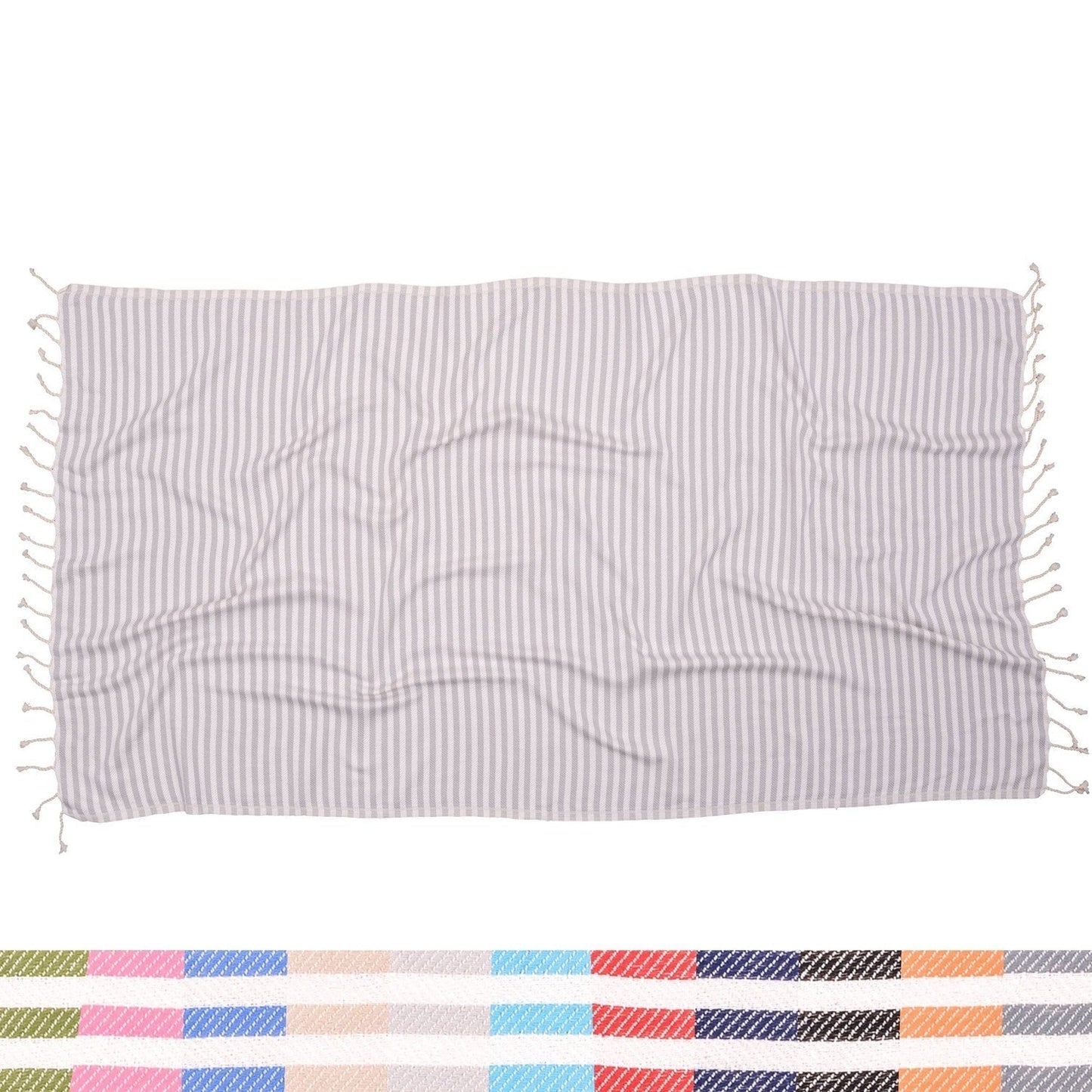 Antibes Striped Blanket - The Riviera Towel Company