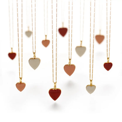 Large Enamel Heart Locket Asst, view 4