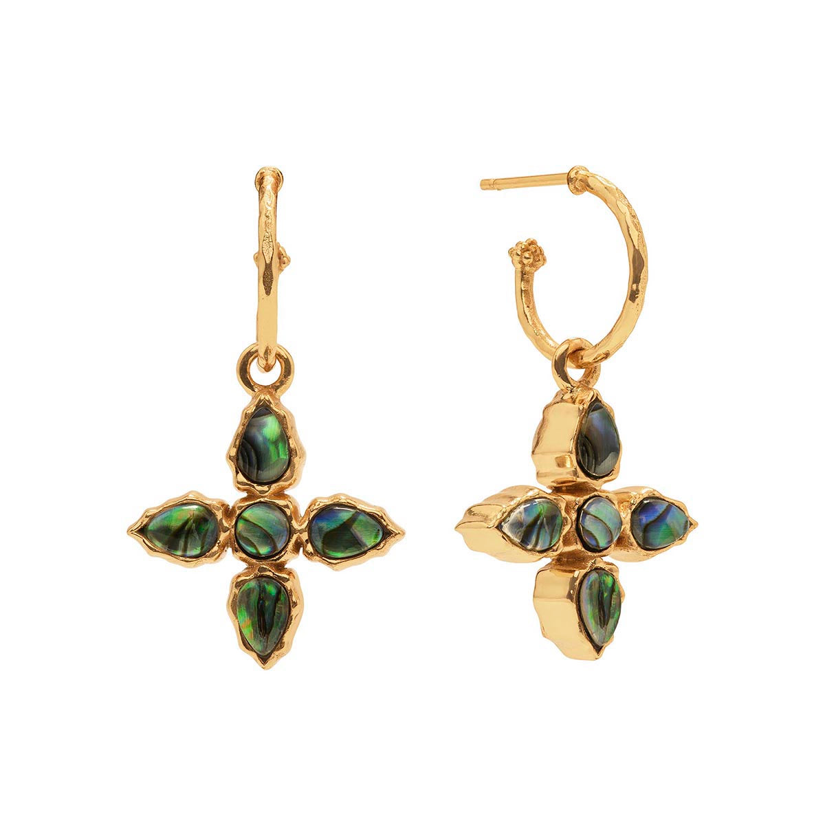 Aurora Hoop Earrings Abalone/MOP, view 2