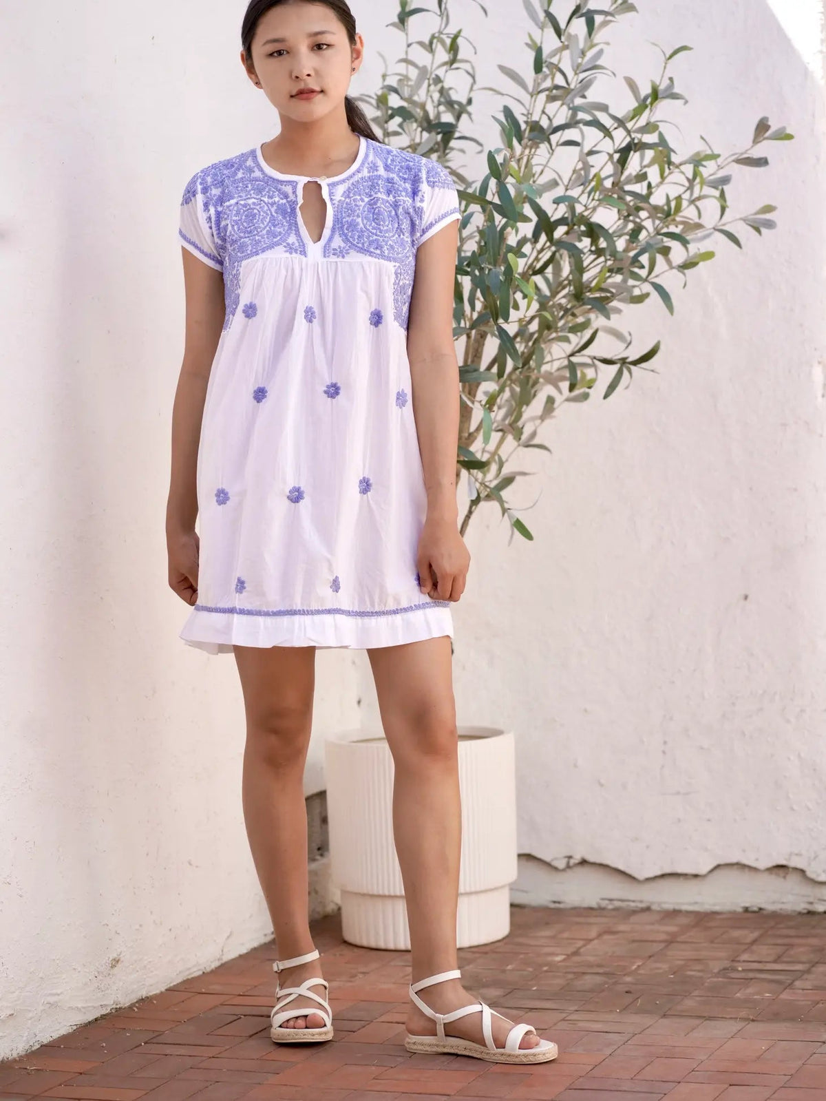 Ava Embroidered Tunic - The Riviera Towel Company