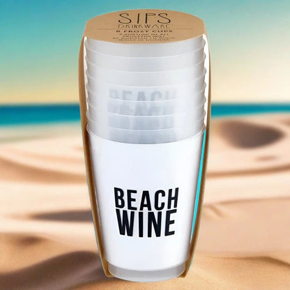 Beach Wine Cups S/8 - The Riviera Towel Company