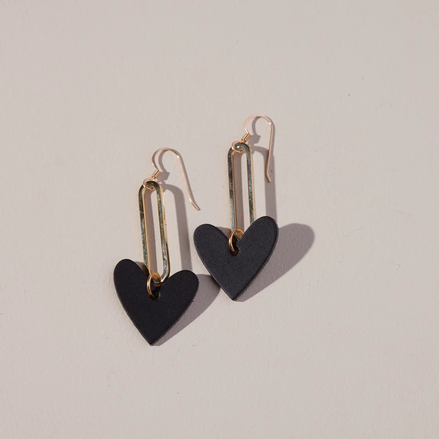 Black Milas Heart Earring - The Riviera Towel Company