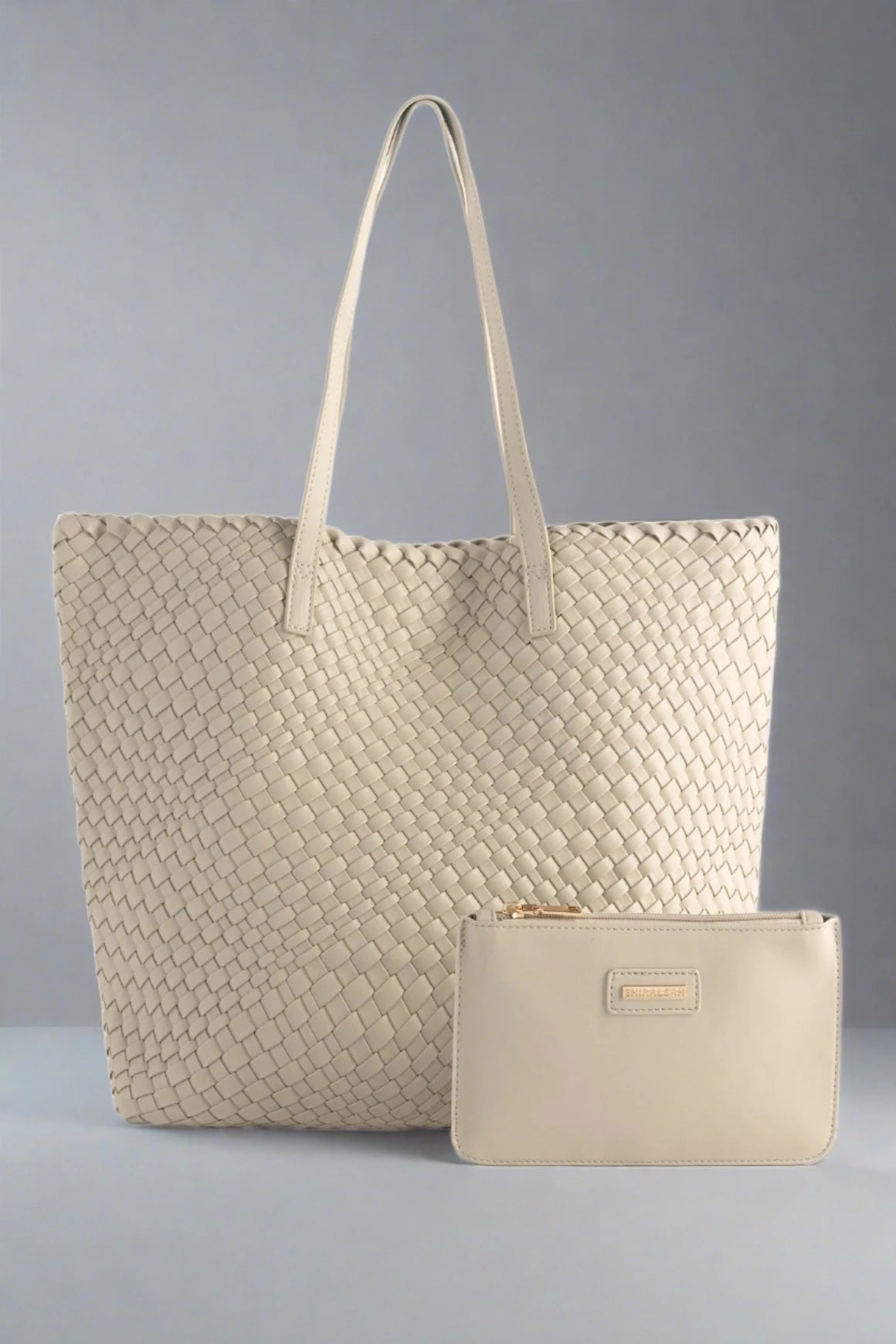 Blythe Woven Tote - Stone - The Riviera Towel Company