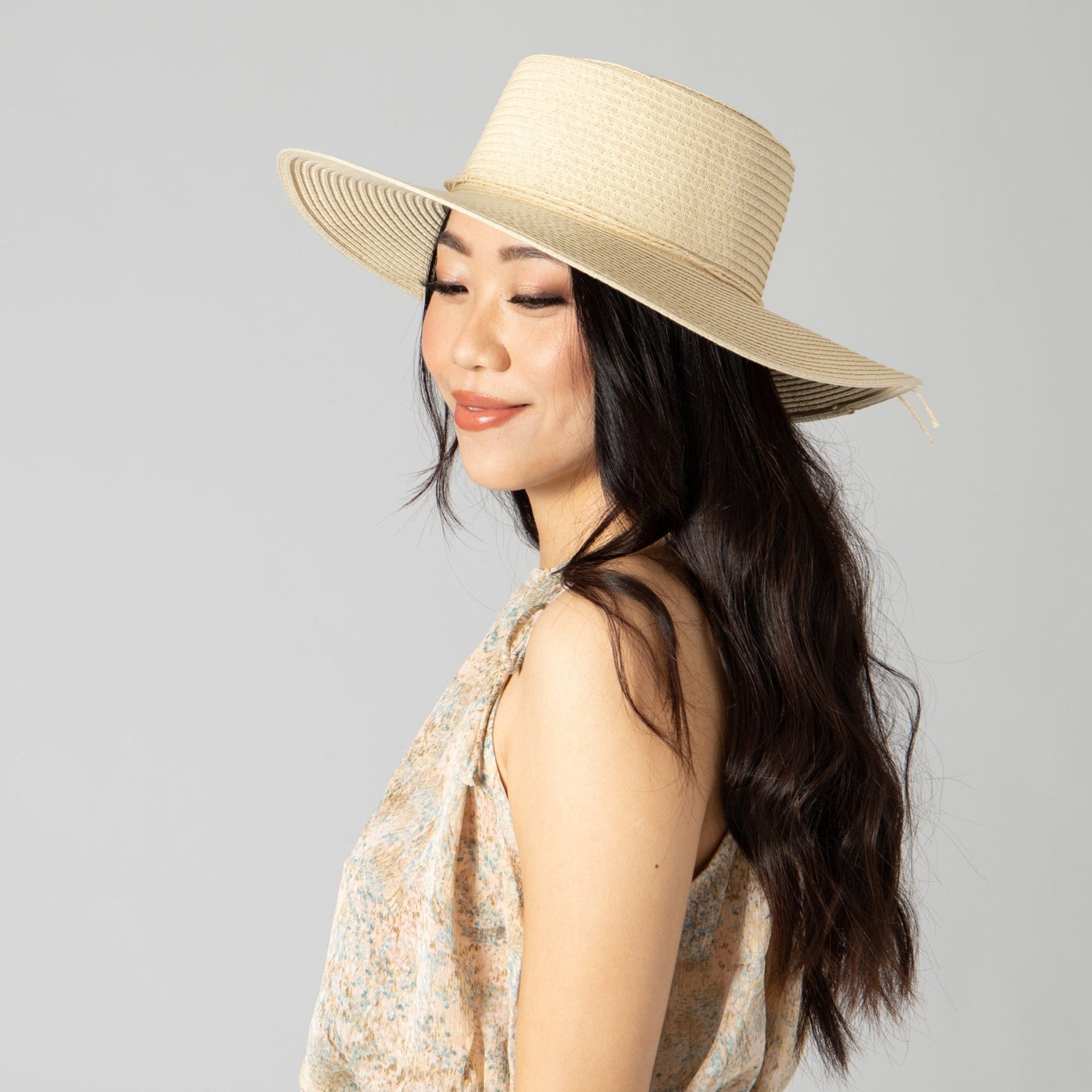 Large Brim Oval Crown Boater