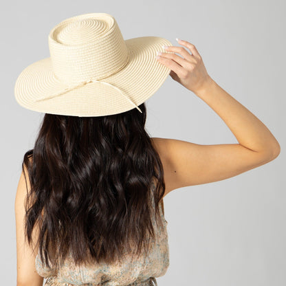 Large Brim Oval Crown Boater, view 3