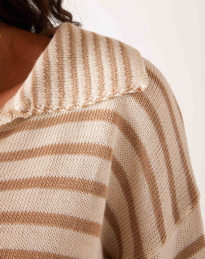 Breton Polo Sweater - The Riviera Towel Company