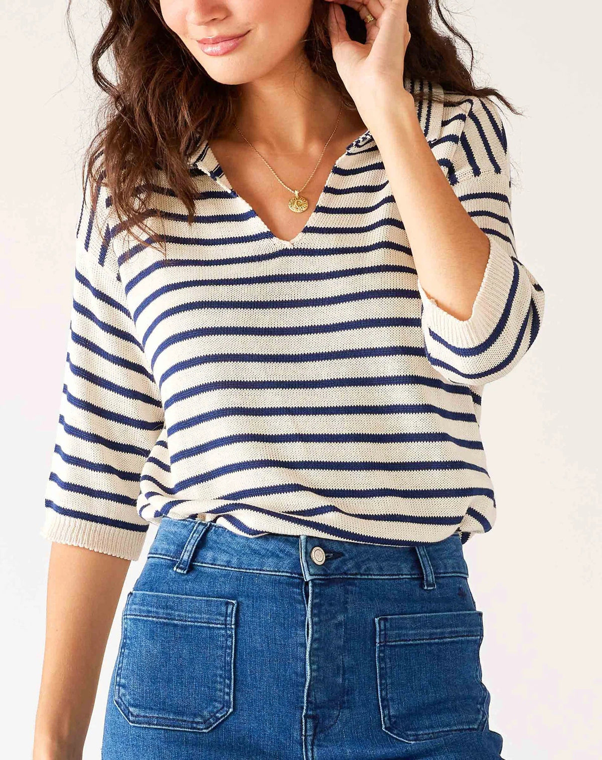 Breton Polo Sweater - The Riviera Towel Company