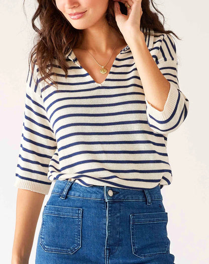 Breton Polo Sweater - The Riviera Towel Company