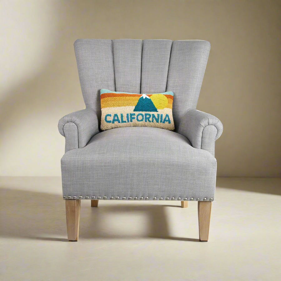 California Mountain Hook Pillow, view 2, styled