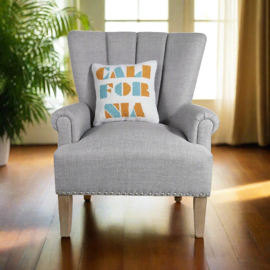 California Deco Font Hook Pillow - The Riviera Towel Company