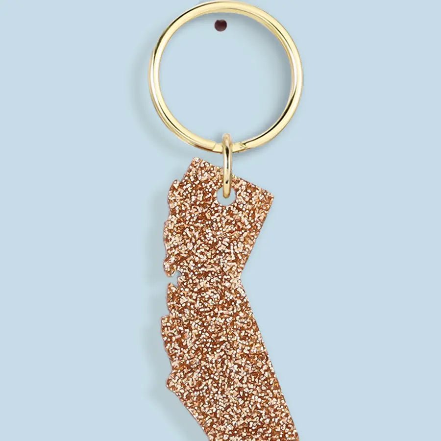 California Glitter Keychain - The Riviera Towel Company