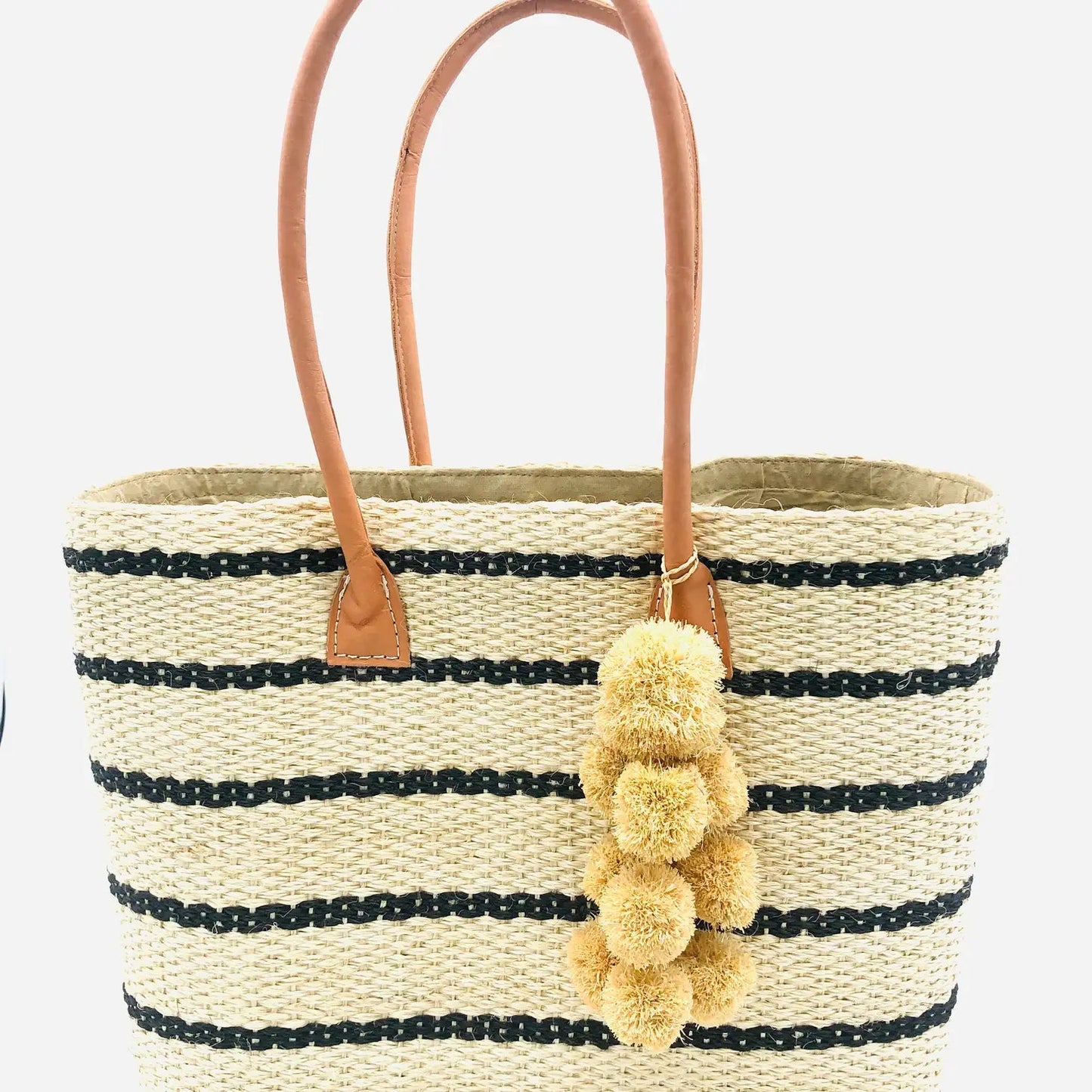 Capitola Straw Bag Basket - The Riviera Towel Company