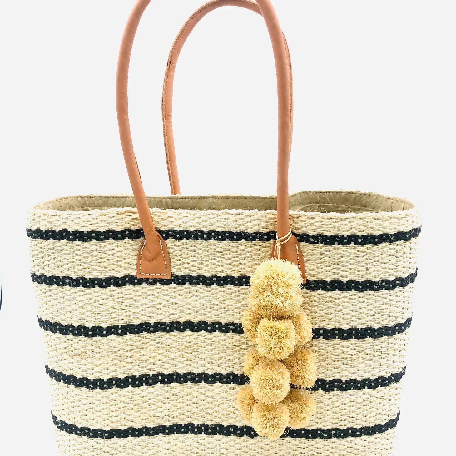 Capitola Straw Bag Basket - The Riviera Towel Company