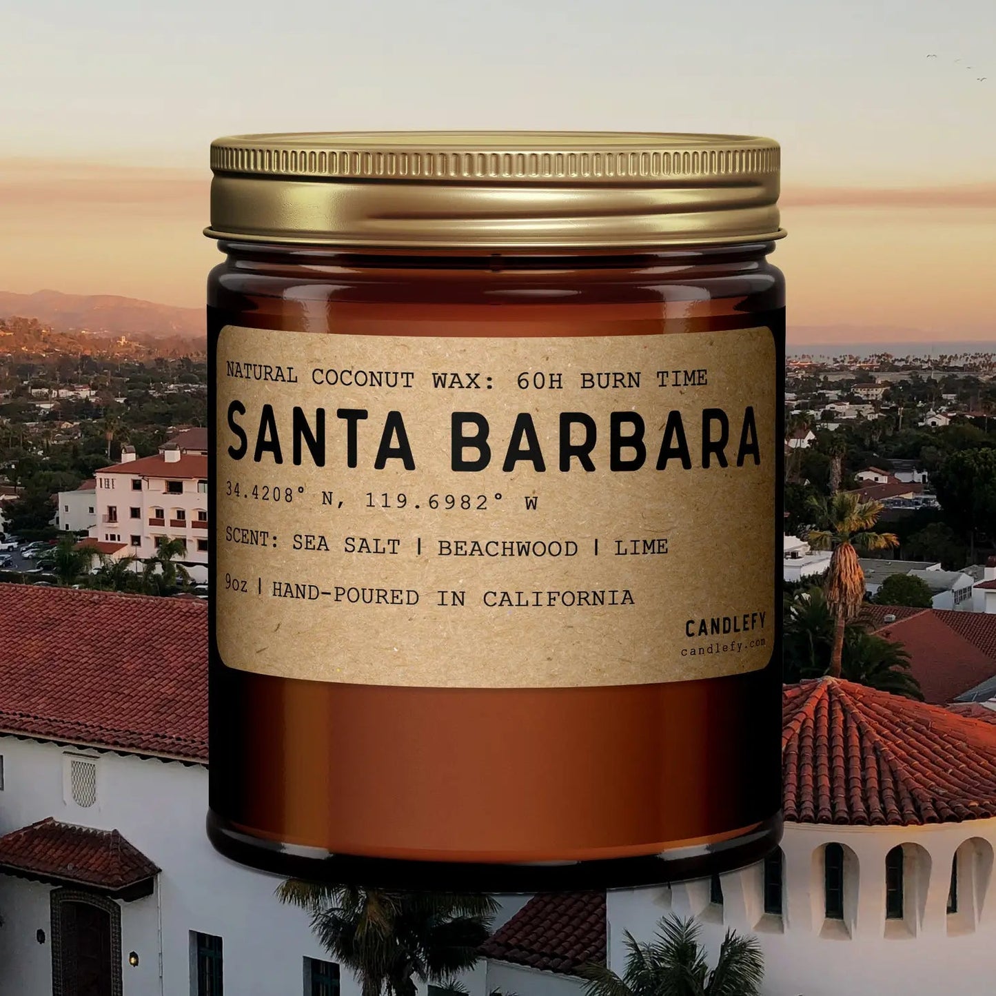 CA/SB/PO 8oz Candle - The Riviera Towel Company