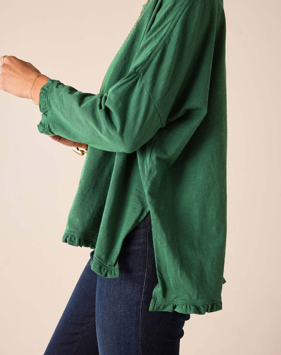 Catalina Ruffle Tee, view 2, styled