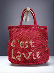 C'est La Vie Jute Bag - The Riviera Towel Company