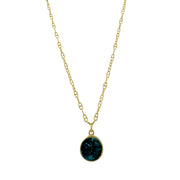 Chrysocolla Coin Necklace