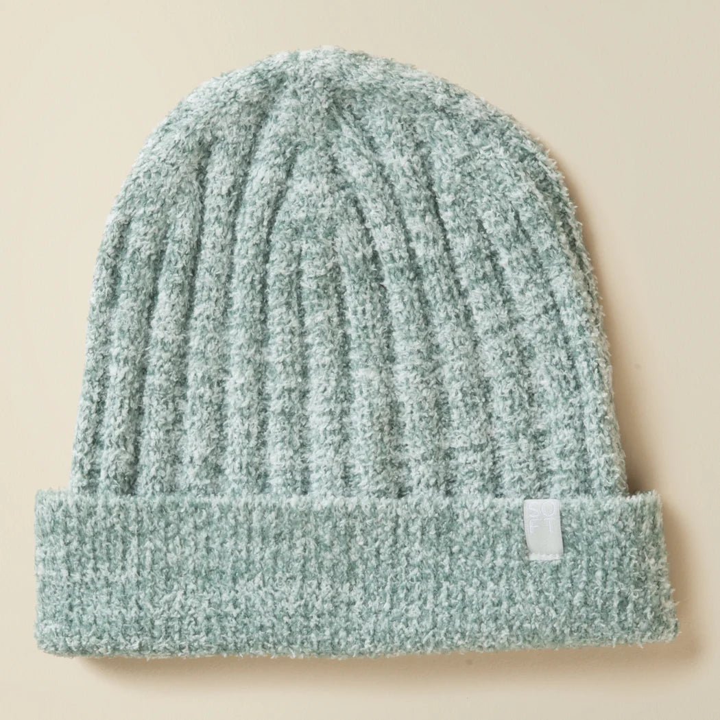 Chunky Rib Marshmallow Beanie - The Riviera Towel Company
