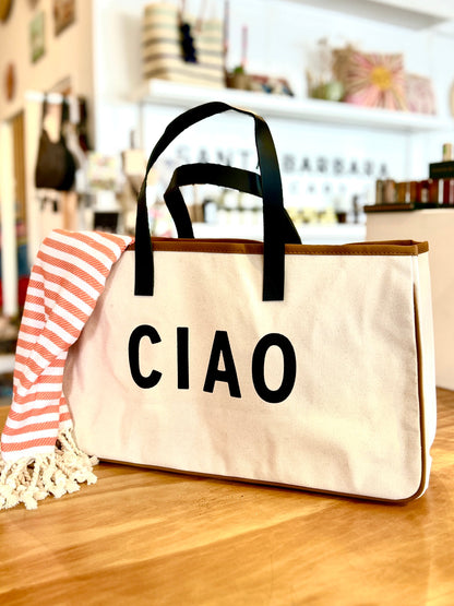 Ciao Canvas Tote - The Riviera Towel Company