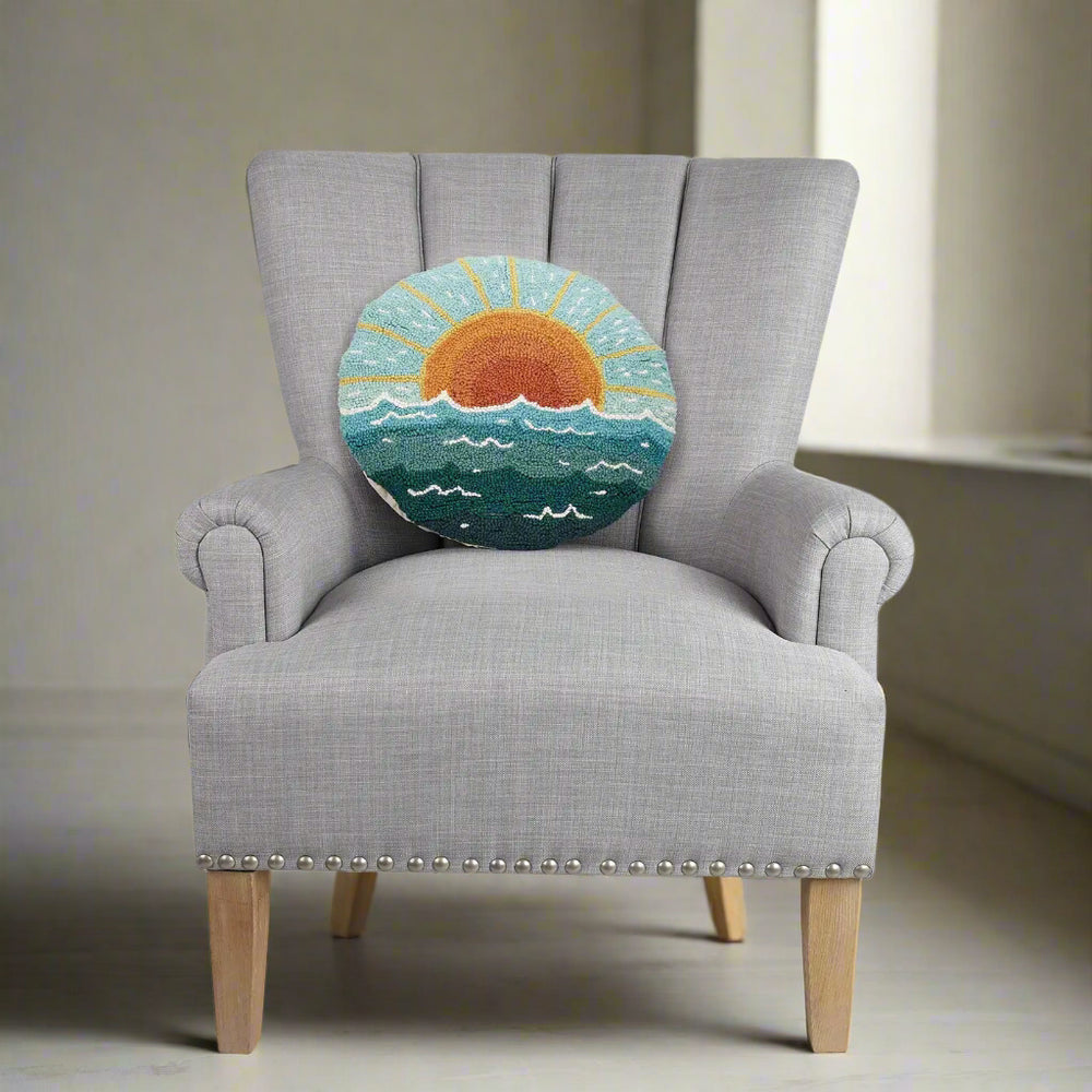 Sun Seascape - Circular Hook Pillow