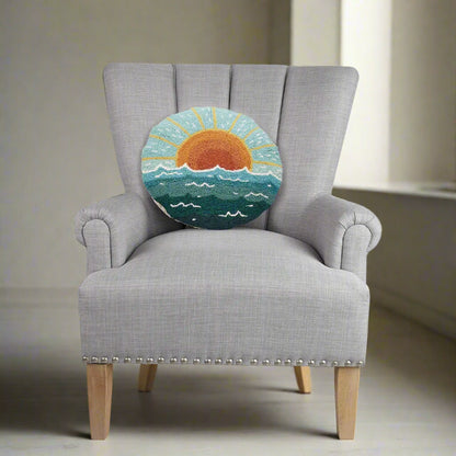 Sun Seascape - Circular Hook Pillow, view 2