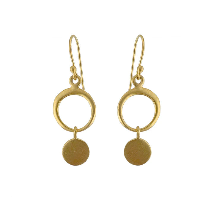 Circle With Charm Earrings