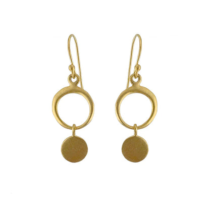 Circle With Charm Earrings